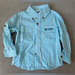 Prodoh Kids Aqua Checkered Button Down Shirt